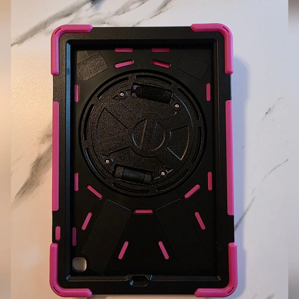 Pink Rotating Tablet Case with Hand Strap For Samsung SE5 TABLET